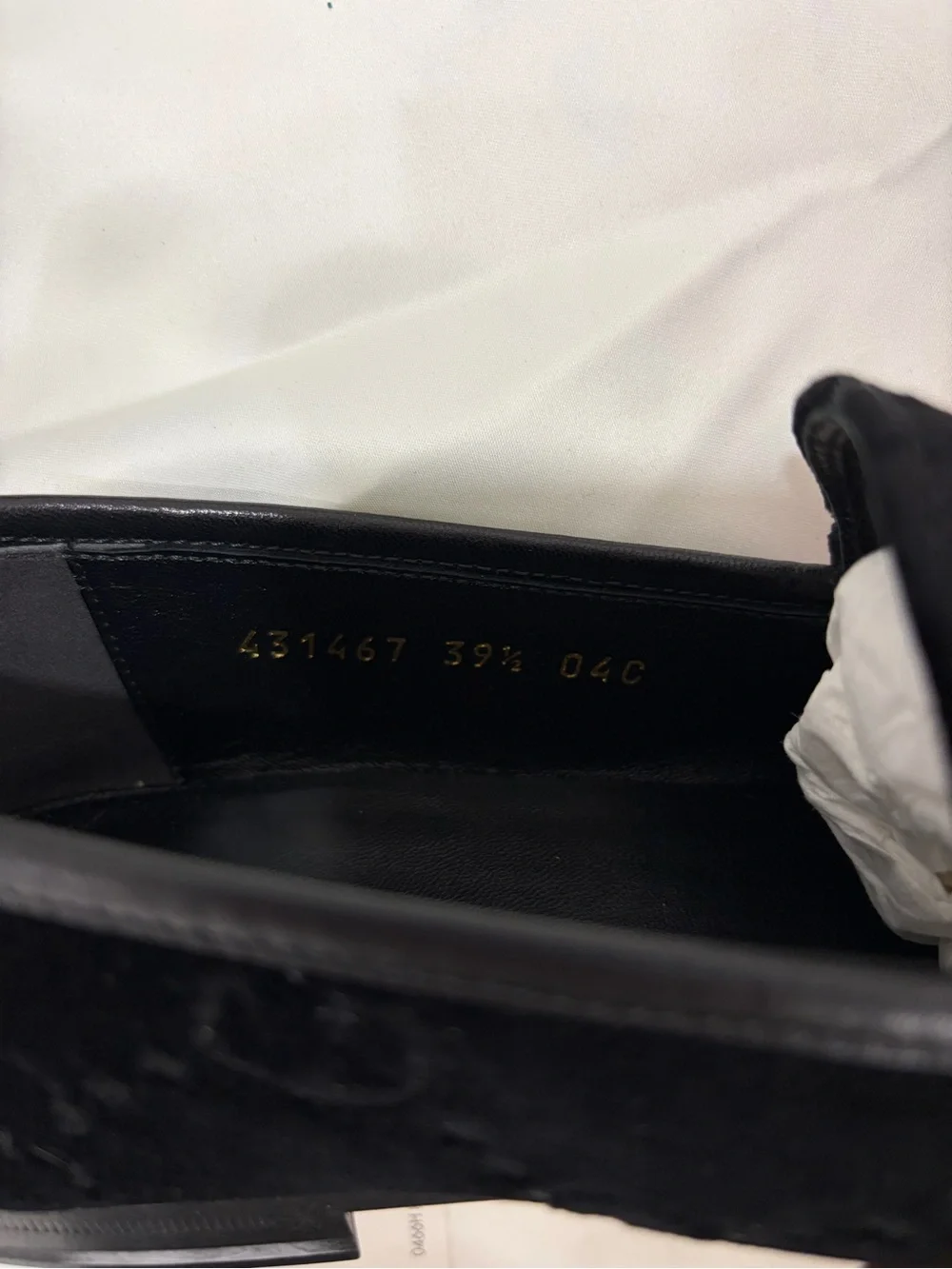 Gucci Black Velvet Horsebit Slip-On Loafers